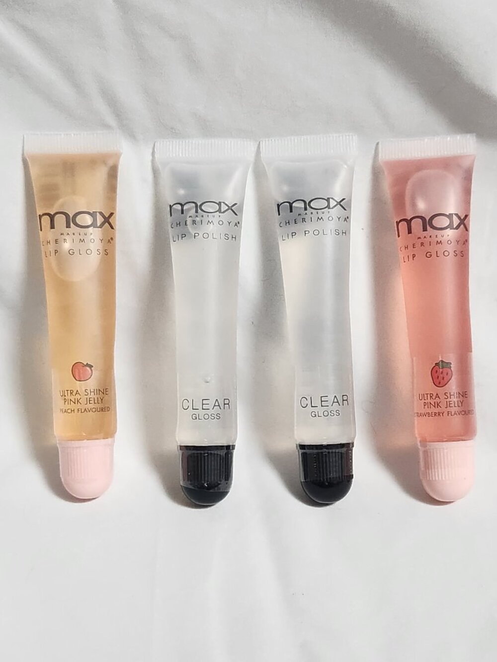MAX MAKEUP Cherimoya Moisturizing Lip Gloss Jelly - 4 Tubes